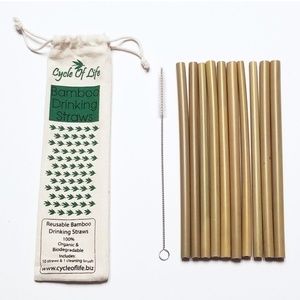 Reusable bamboo drinking straws